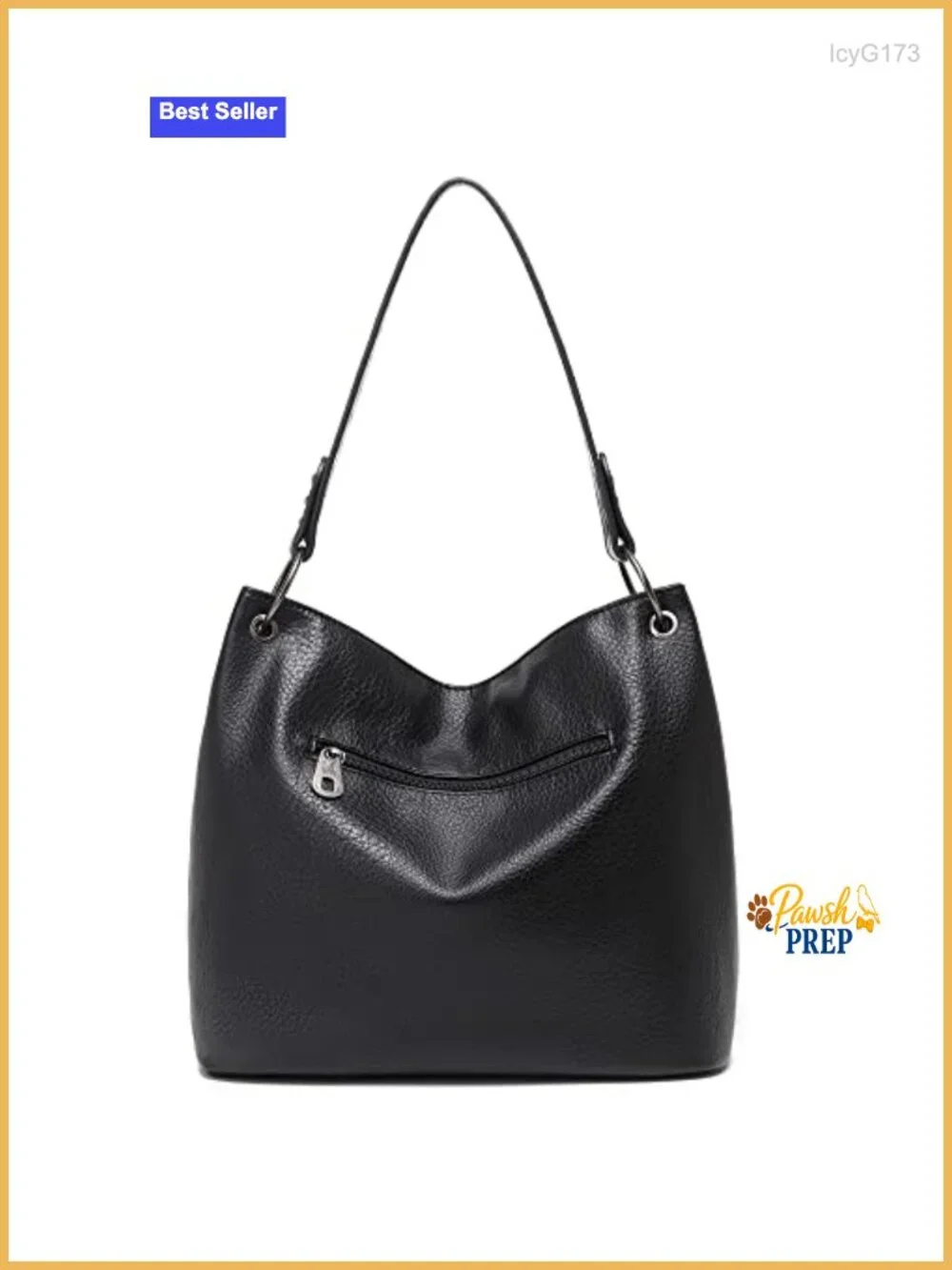 Faux Leather Hobo Bag Slouchy Shoulder Tote for Women